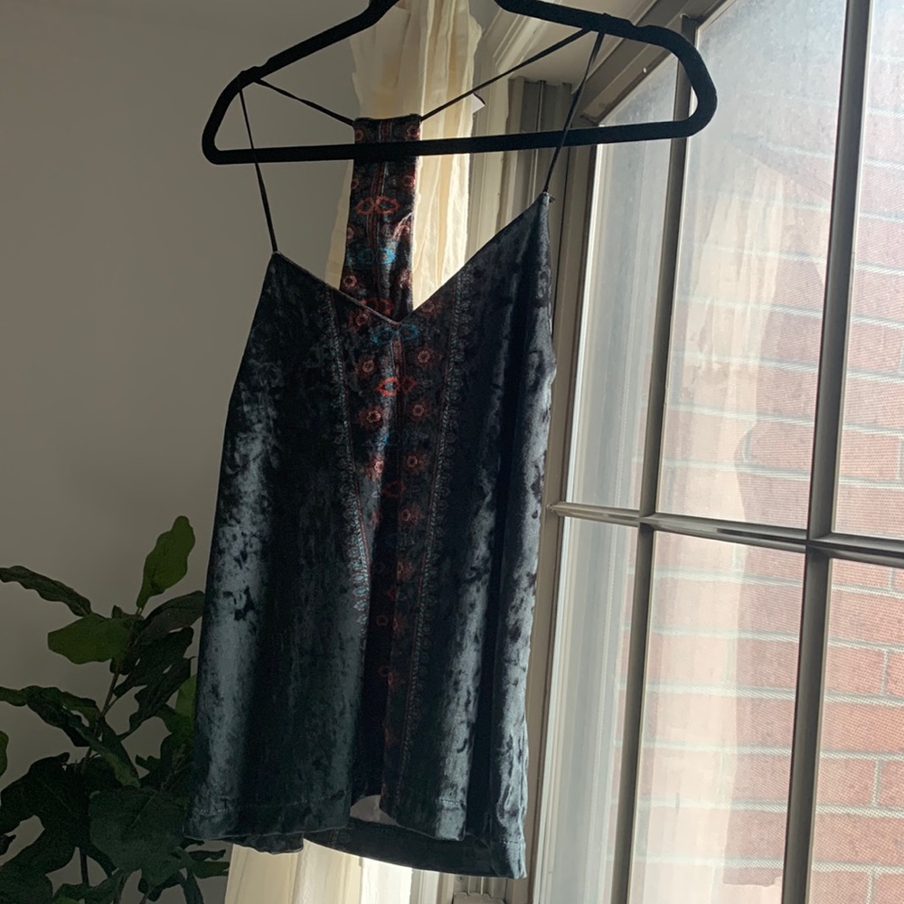 Velvet boho tank